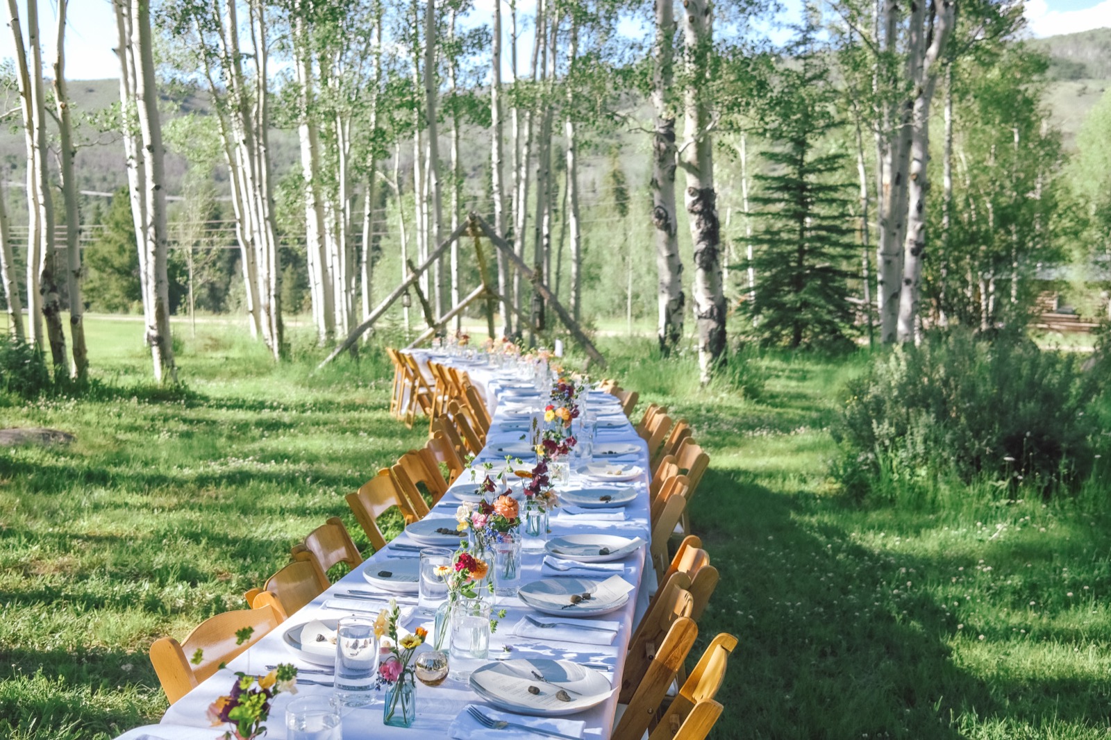 Aspen Grove dinner long table